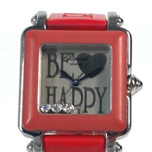 Chopard 27/8896-402 Happy sports BE HAPPY 3P Diamond watch Wristwatch rubber Red